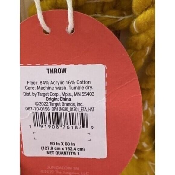 Opalhouse Jungalow 50 X 60" Waffle Weave Afghan Throw with Fringe - Picture 5 of 5